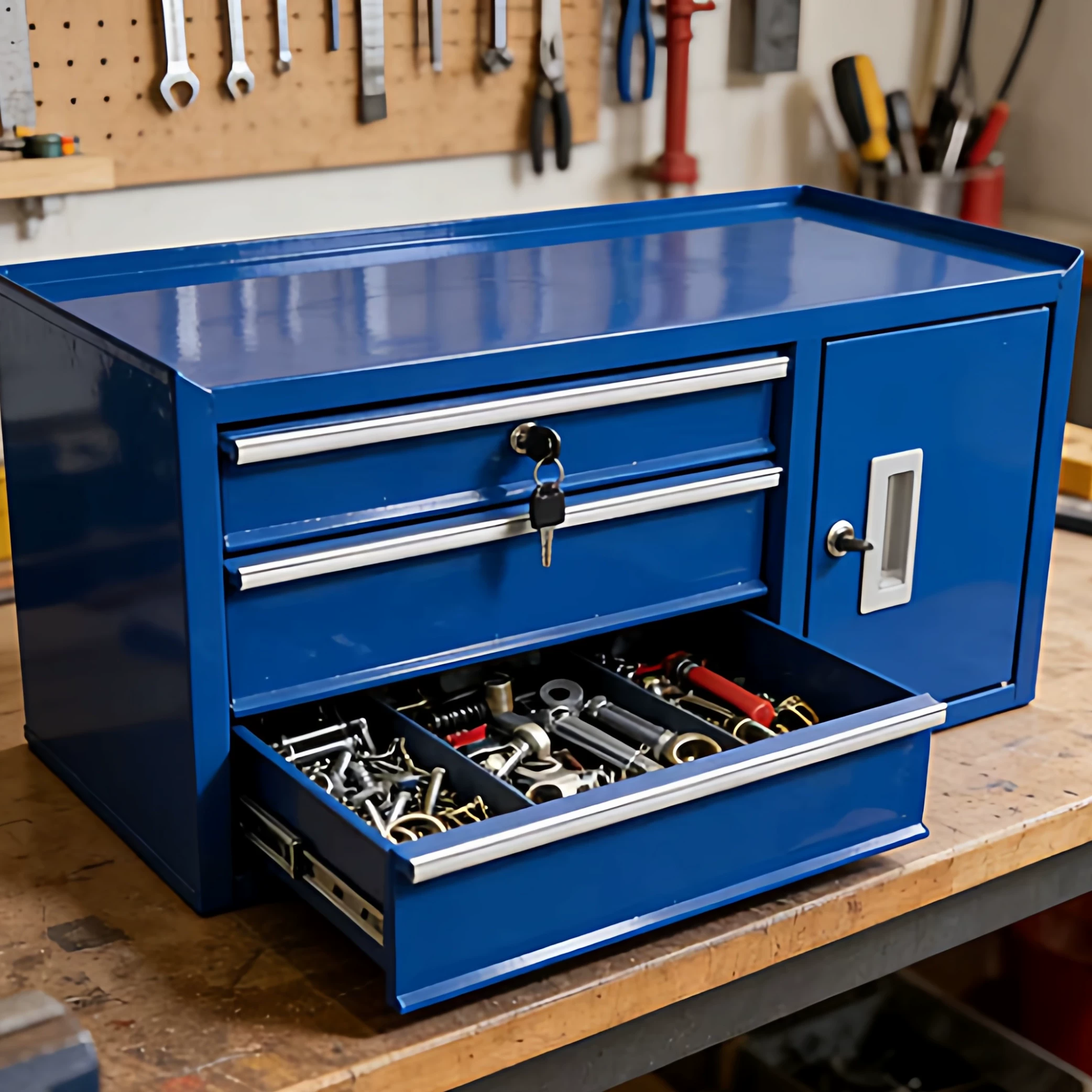 Workshop Tools Uses - Многофункциональный металлический настольный шкаф для инструментов,