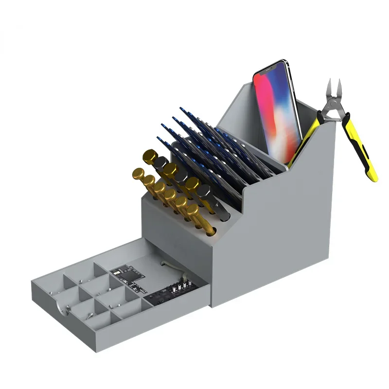 Screw Organizer Kit - Большая емкость, настольная отвертка, пинцет, стеллаж