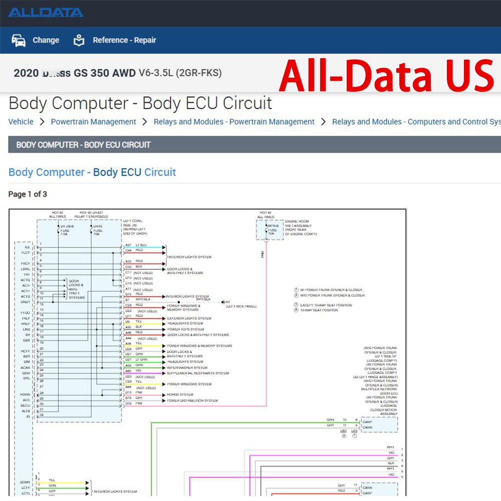 Программное обеспечение Alldat – обзор и цена Workshop Tools Diagram
