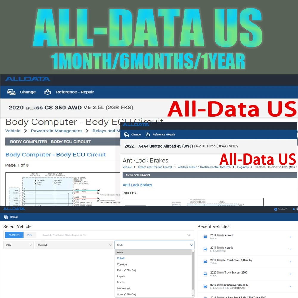 НОВЫЙ Онлайн-аккаунт Alldata U – обзор и цена Workshop Tools Diagram