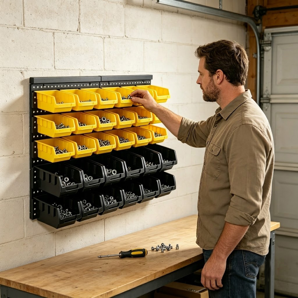 Настенная система хранения с 3 – обзор и цена Screw Organizer Kit