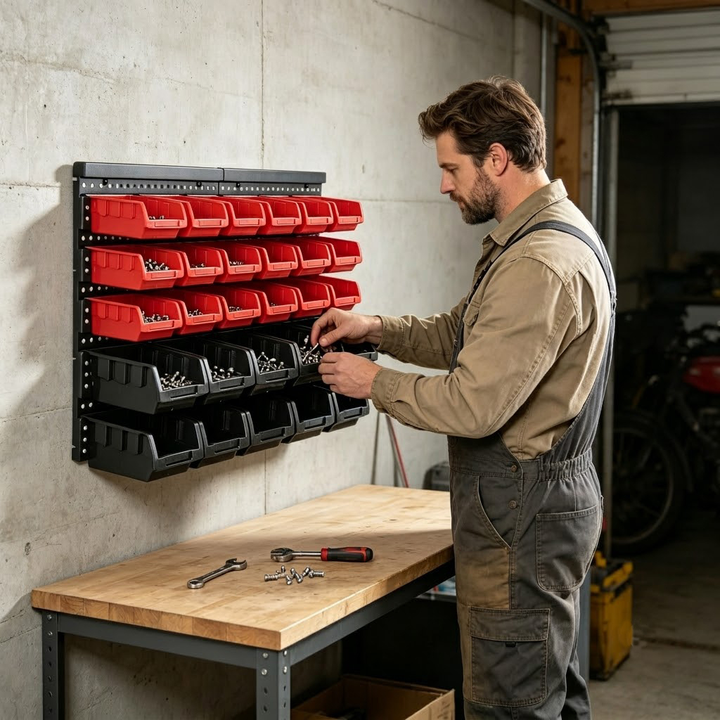 Настенная система хранения с 3 – обзор и цена Screw Organizer Kit