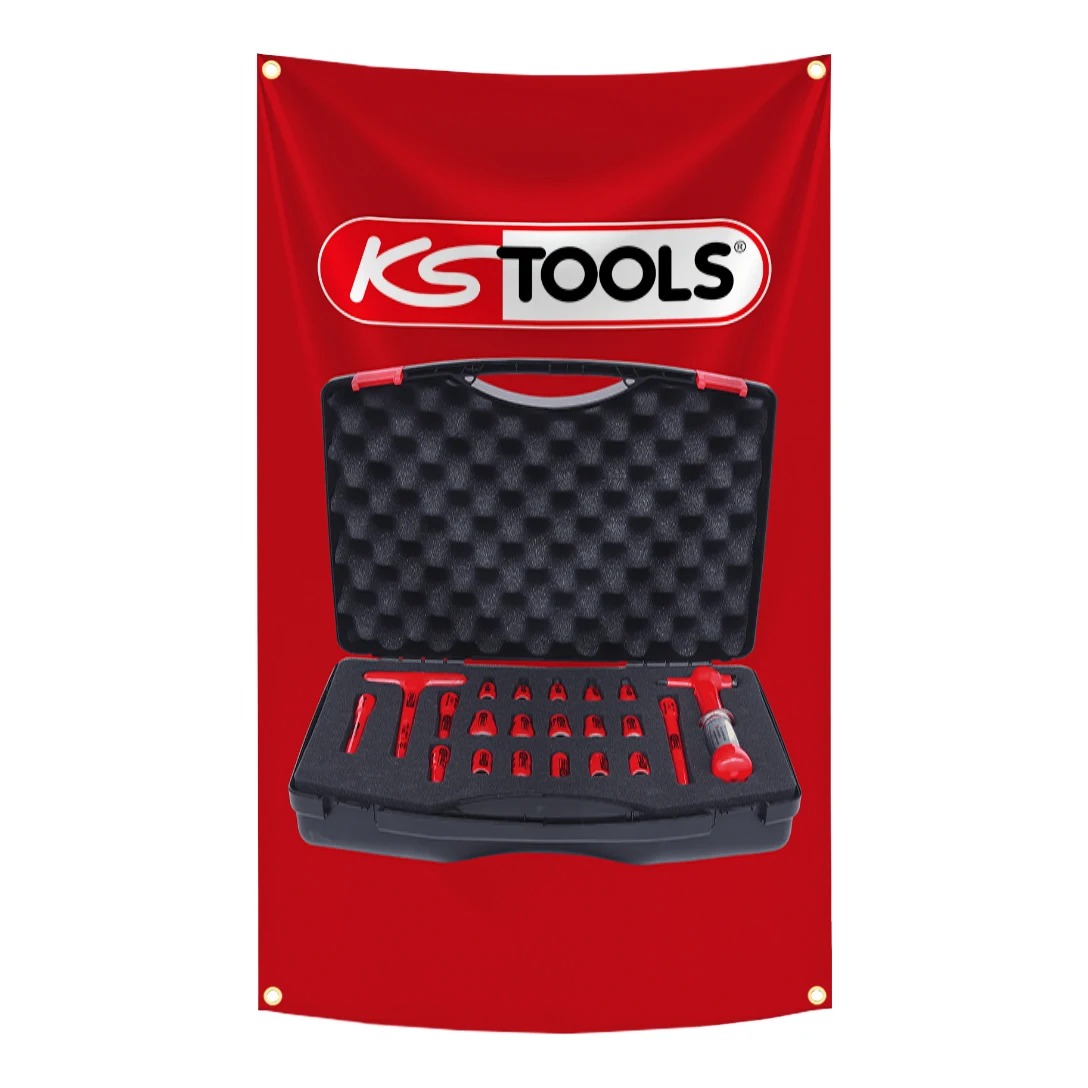 Фирменный флаг-гобелен KS TOOL – обзор и цена Ks Tools Workshop